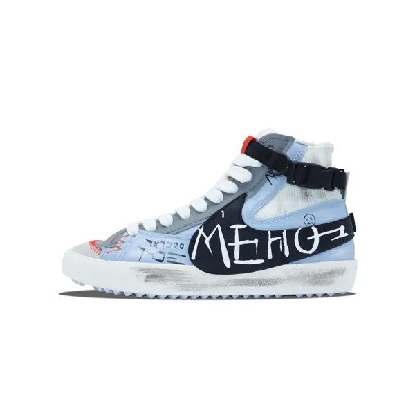 Кроссовки Nike Blazer Skateboarding Shoes Unisex Mid-top Blue, голубой