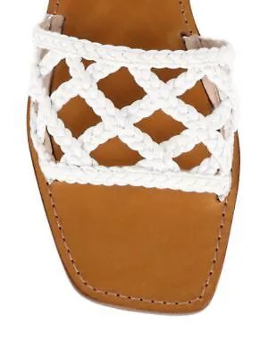 Женские белые плетеные шлепанцы Ericka с квадратным носком SCHUTZ 9,5 B
