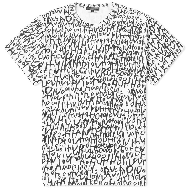 Футболка Comme Des Garçons Homme Plus Print E, цвет White/Black
