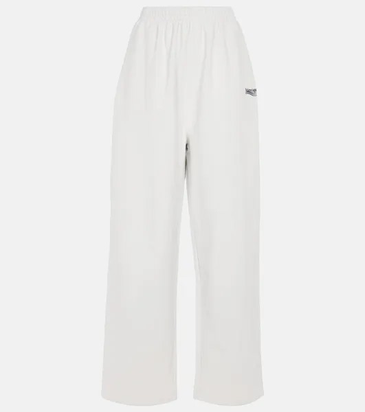 Спортивные брюки из хлопкового джерси с логотипом BALENCIAGA, белый