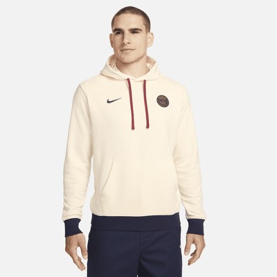 Худи Nike Paris Saint-Germain Club Fleece, цвет Coconut Milk/Blackened Blue/Team Red/Blackened Blue