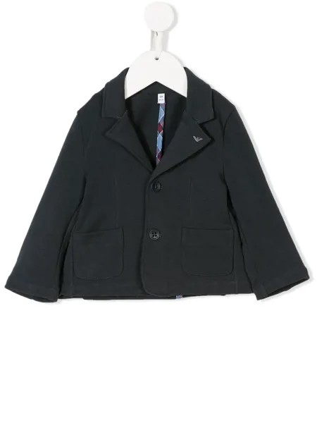 Emporio Armani Kids logo stud blazer