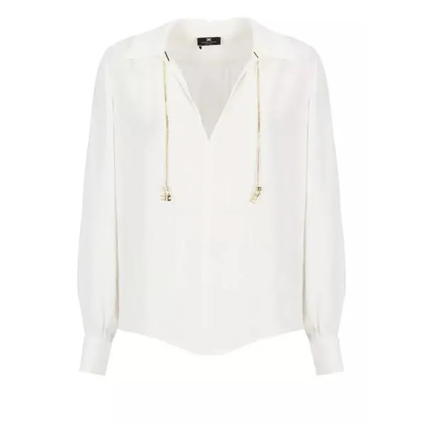 Футболка viscose shirt Elisabetta Franchi, белый
