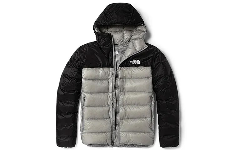 Пуховик мужской серый/черный The North Face, черный