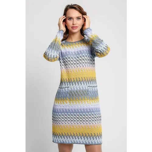 Платье Текстильная Мануфактура, размер 46, желтый, голубой