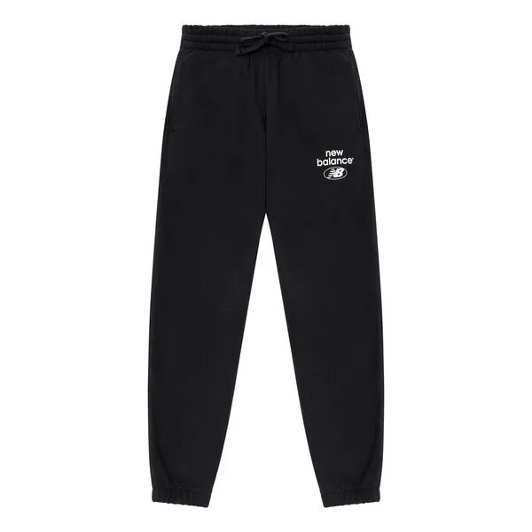 Штаны классические хлопковые спортивные штаны New Balance, черный