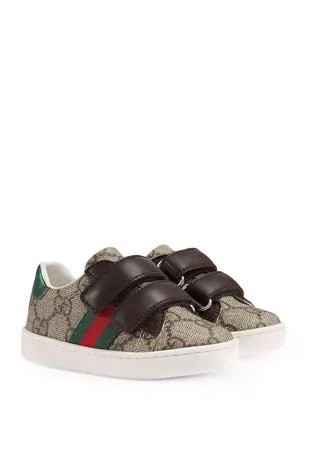 Gucci Kids кеды с узором GG Supreme