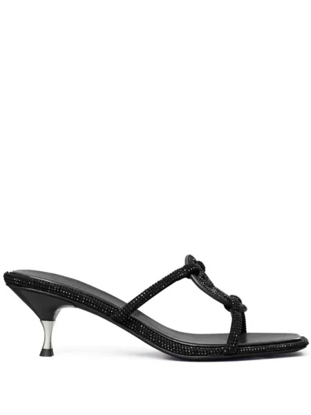 Tory Burch мюли Miller 55 с кристаллами, черный