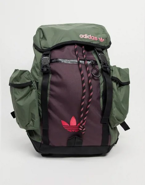 Зеленый рюкзак adidas Originals-Бежевый