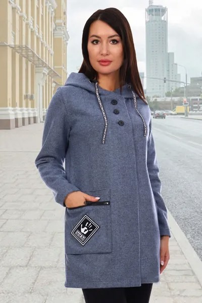 Пальто женское Миллена Шарм Баккарди синее 46