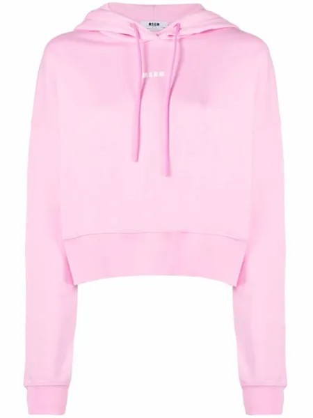 MSGM худи с логотипом, розовый