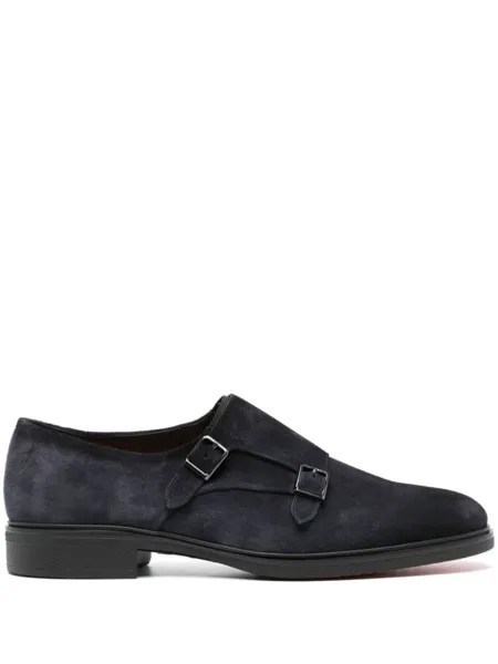 Santoni замшевые монки, синий