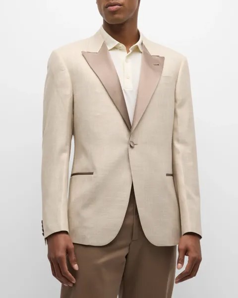 Мужская смокинг с остроконечными лацканами Emporio Armani, цвет Beige