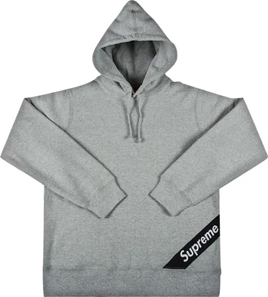 Толстовка Supreme Corner Label Hooded Sweatshirt 'Heather Grey', серый