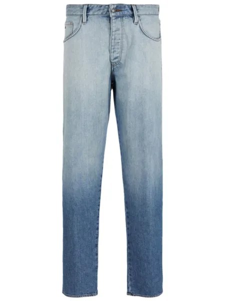 Emporio Armani узкие джинсы J72 средней посадки, синий