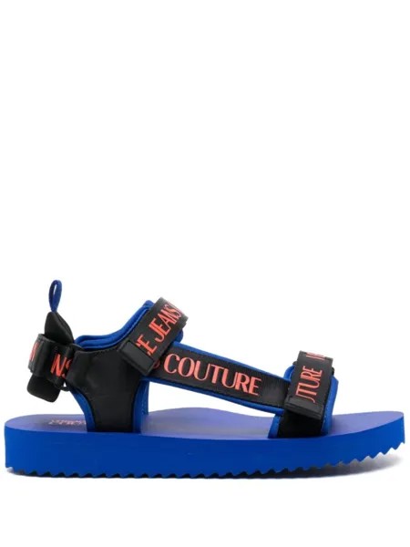 Versace Jeans Couture шлепанцы с логотипом, черный