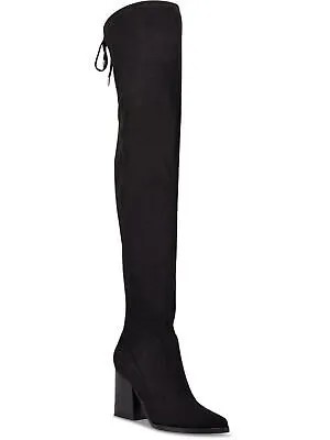 MARC FISHER Женские кожаные ботинки Black Tie Octavie с острым носком на блочном каблуке 5,5 м