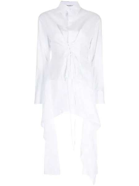 Многослойная рубашка асимметричного кроя Yohji Yamamoto, белый
