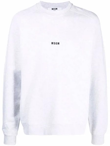 MSGM logo-print crew neck jumper