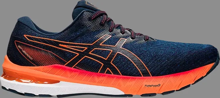 Кроссовки gt 2000 10 4e wide 'mako blue shocking orange' Asics, синий