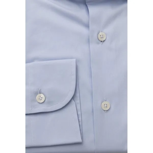 Синяя хлопковая мужская рубашка Bagutta, цвет Light Blue