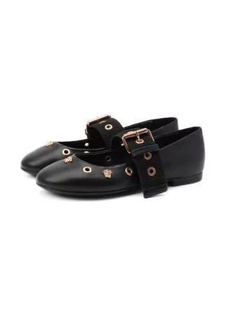 Кожаные балетки Versace