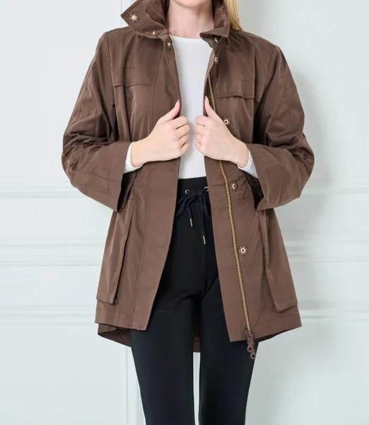 Матовый роскошный жакет шоколадного цвета Anorak, шоколад