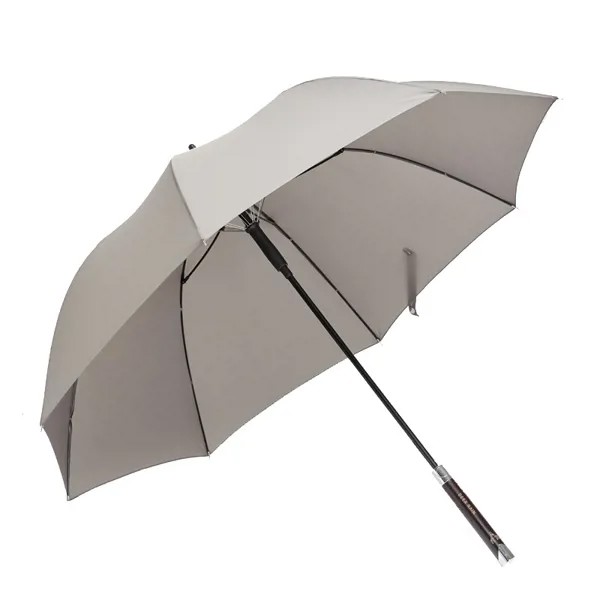 Большой деловой зонт, водонепроницаемый Зонт большого размера с длинной ручкой, серый креативный мужской однотонный зонт, дождевик
