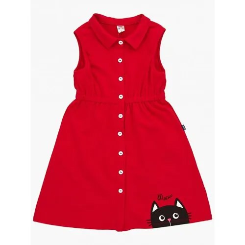 Платье Mini Maxi, хлопок, трикотаж, размер 104, красный