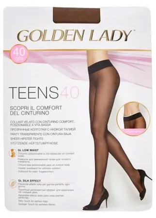 Колготки Golden Lady Teens Vita Bassa 40 den, размер 2-S, visone (коричневый)