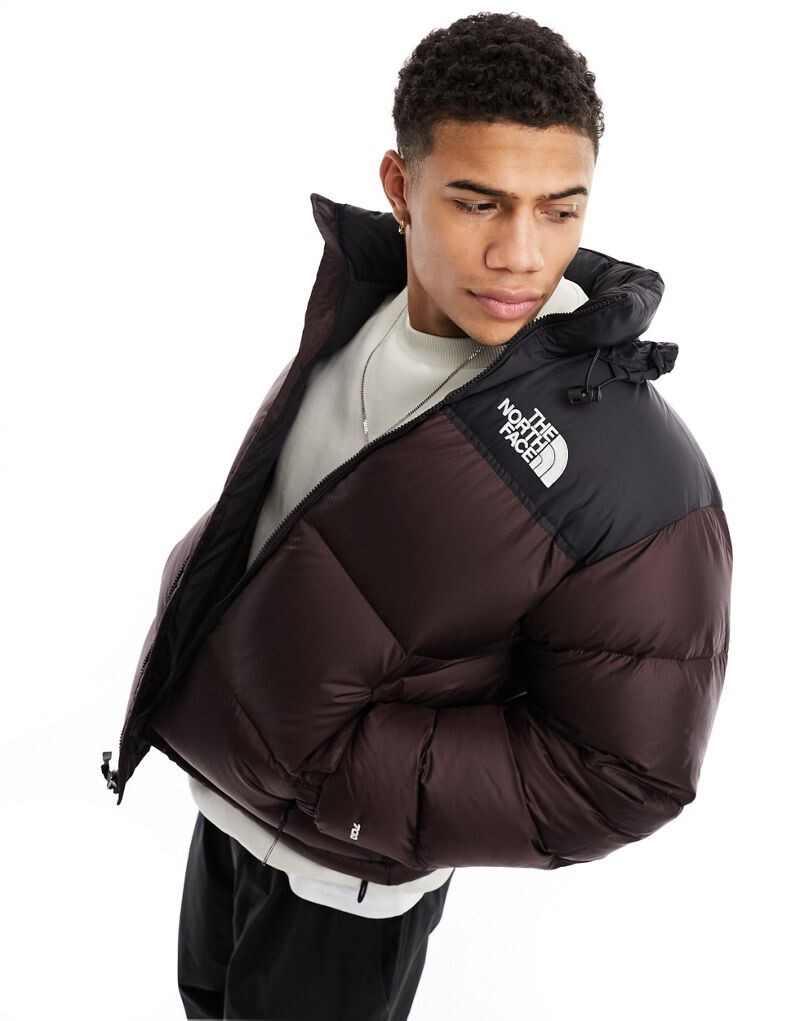 The North Face - 96 Retro Nuptse - Пуховик коричнево-черный