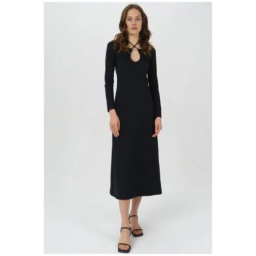 Платье трикотажное с вырезом Ennergiia SS22-ENN04 Черный 48