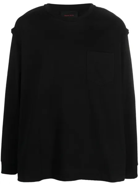 Simone Rocha футболка в технике пэчворк, черный