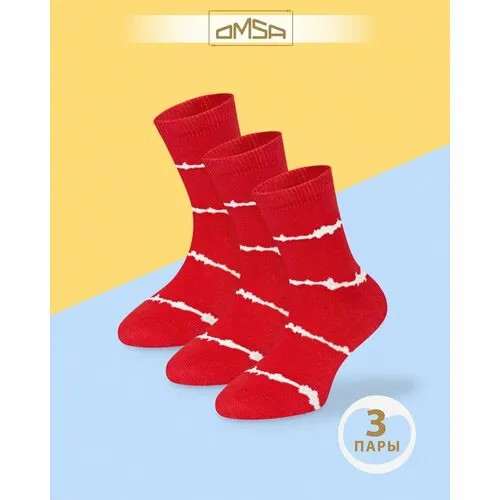 Носки OMSA KIDS 3 пары, размер 19/22, , розовый