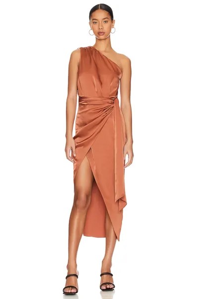 Платье миди MISHA Brooks Satin, цвет Copper