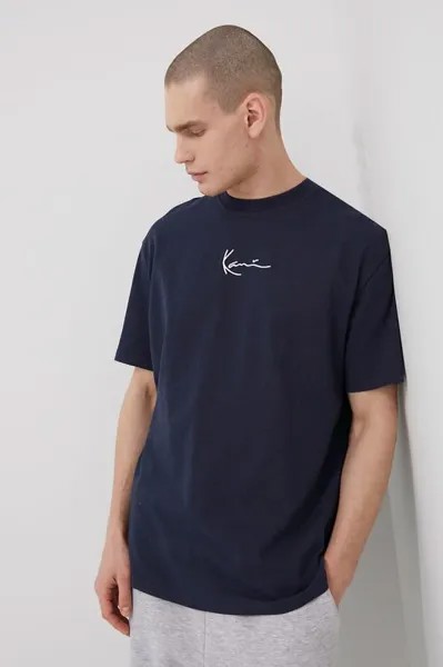 Хлопковая футболка Karl Kani, темно-синий