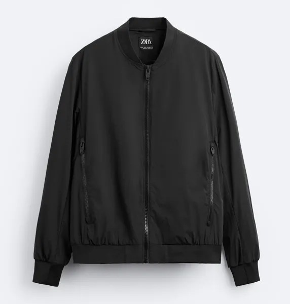 Куртка-бомбер Zara Quilted, черный