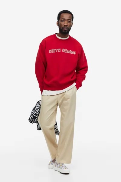 Свитшот мужской H&M 1136268001 красный XS (доставка из-за рубежа)