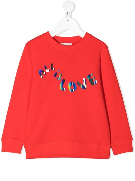 Stella McCartney Kids толстовка с принтом All is Love