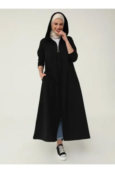 Спортивная куртка на молнии с капюшоном, черная мусульманская мода, Сделано в Турции, быстрая доставка