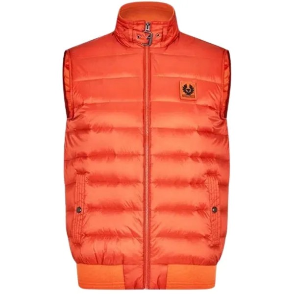 Жилет в тон Оранжевая пуховая куртка Belstaff, оранжевый