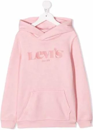 Levi's Kids худи с отделкой в рубчик и вышитым логотипом