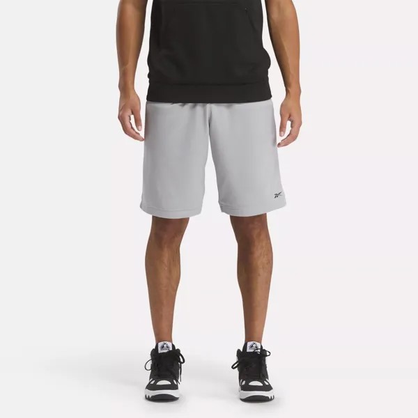 Баскетбольные сетчатые шорты с открытыми отверстиями Reebok, цвет Pure Grey 3