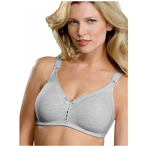 Бюстгальтер без каркасов Double Support Cotton Wirefree Bra, дымчатый, 85D