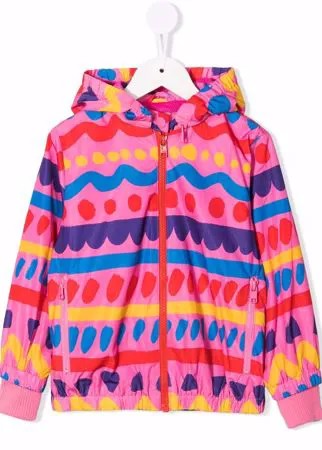 Stella McCartney Kids куртка с капюшоном и геометричным принтом