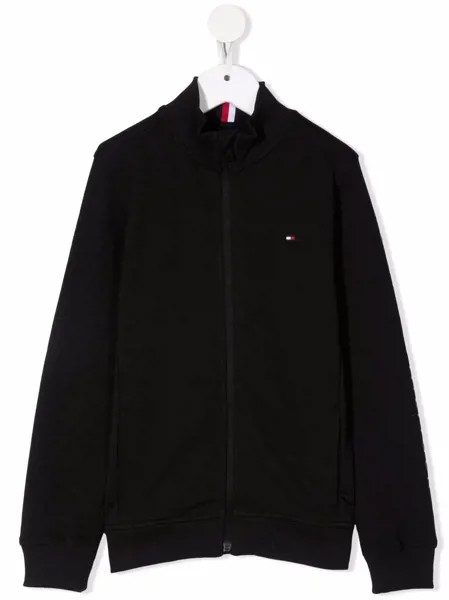 Tommy Hilfiger Junior куртка на молнии с вышитым логотипом