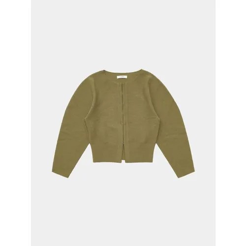 Кардиган AMOMENTO Wholegarment Rounded Cardigan, размер S, хаки