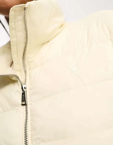 Легкая пуховик кремового цвета Polo Ralph Lauren