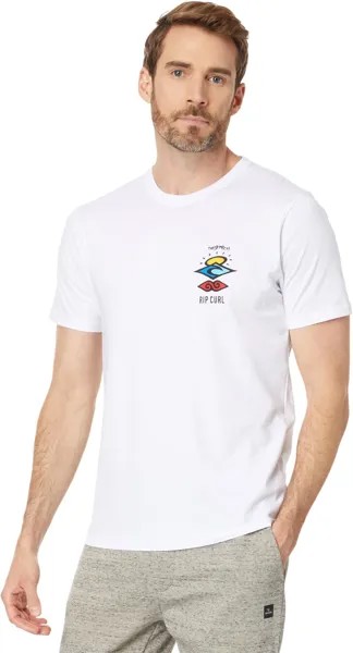 Значок поиска Футболка с короткими рукавами Rip Curl, белый