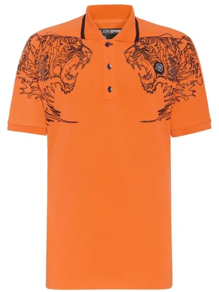 Plein Sport рубашка поло Tiger, оранжевый